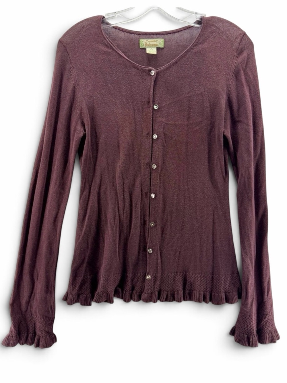 Tommy Bahama Vintage Button-Front Lightweight Silk/Cashmere Cardigan Size Small